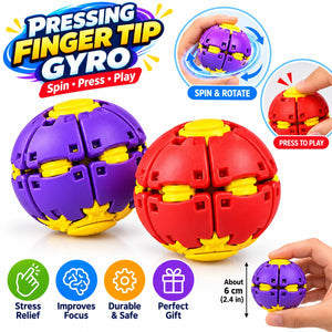 Shop the 3D Press & Spin Fidget Gyro Ball for kids ages 3+. Compact, portable and fun for tactile, sensory and screen-free play across Pakistan.